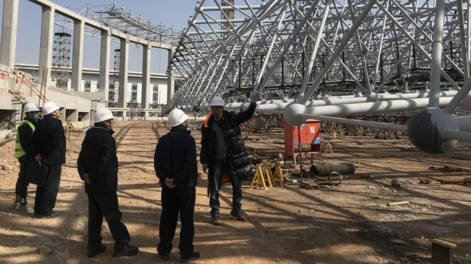 甘肅省建筑設計研究院有限公司安全生產(chǎn)部對臨洮滑冰館建設項目督導檢查